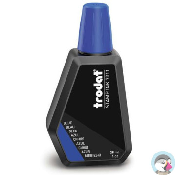 Tusz wodny do pieczątek 7011 niebieski do znakowania papieru 28ml TRODAT