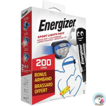Latarka czołowa ENERGIZER Vision 200lm + opaska led + 3xAAA/LR03