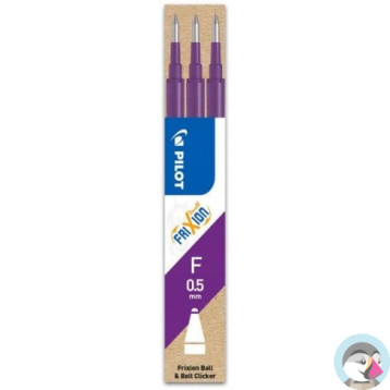 Wkład FRIXION CLIKER 0,5mm fioletowy (3szt) PIBLS-FR5-V-S3-E PILOT
