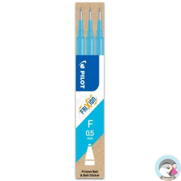 Wkład FRIXION CLIKER 0,5mm lazurowy (3szt) PIBLS-FR5-LB-S3-E PILOT