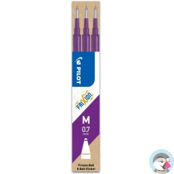 Wkład FRIXION 0,7mm fioletowy (3szt) BLS-FR7-V-S3 PILOT
