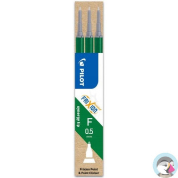 Wkład FRIXION POINT 0,5mm zielony (3szt) PIRBLS-FRP5-G-S3 PILOT