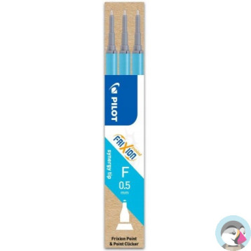 Wkład FRIXION POINT 0,5mm lazurowy (3szt) BLS-FRPS-LB-S9 PILOT