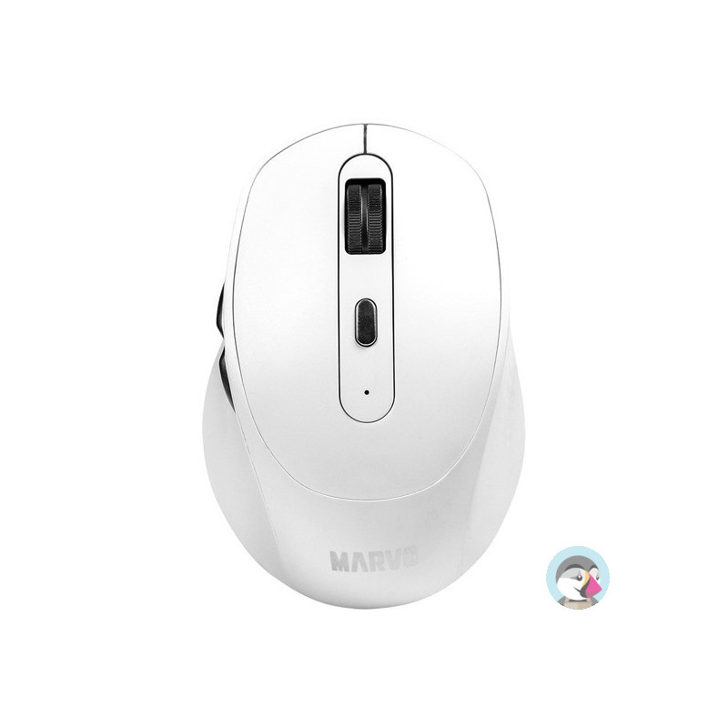 Mysz MARVO WM106W WH optyczna 1600dpi 2,4GHz bezprzewodowa biała cicha