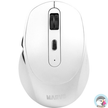 Mysz MARVO WM106W WH optyczna 1600dpi 2,4GHz bezprzewodowa biała cicha