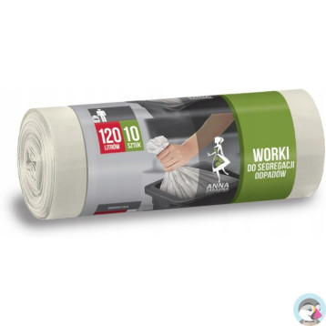 Worki do segregacji odpadów INNE 120L 10szt białe WNS-7010V1