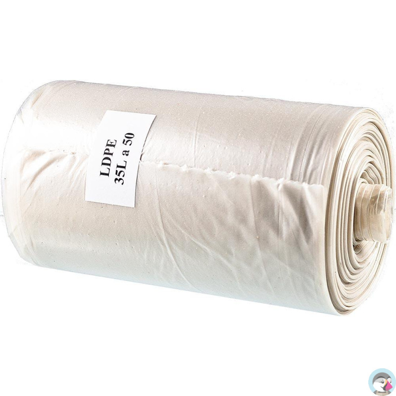 Worki na śmieci 35L LDPE (50szt) przezroczyste