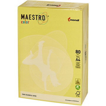 Papier ksero A4 80g MAESTRO COLOR ZG34 Trendy cytrynowy Papier ksero A4 80g MAESTRO COLOR ZG34 Trendy cytrynowy