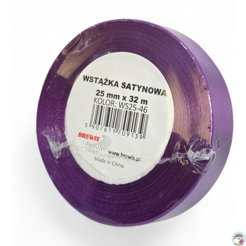 Wstążka satynowa 25mm/32m WS25-46 orchidea BREWIS