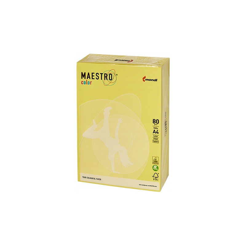 Papier ksero A4 80g MAESTRO COLOR CY39 Intensywny kanarkowy
