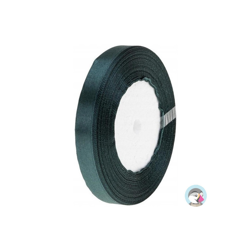Wstążka satynowa 12mm/32m butelkowa zieleń WS12-74 BREWIS