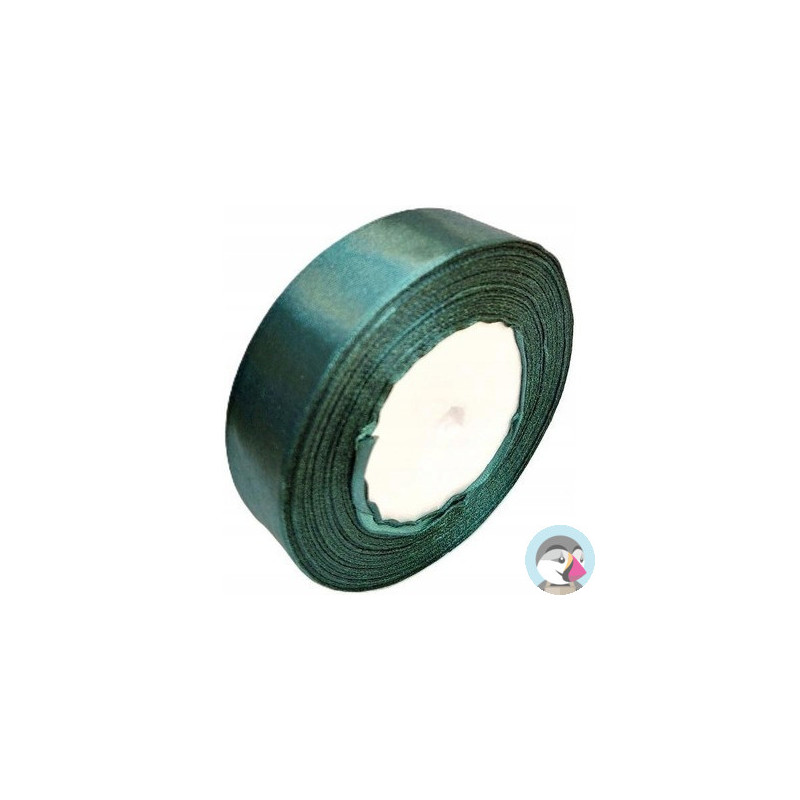 Wstążka satynowa 25mm/32m butelkowa zieleń WS25-74 BREWIS