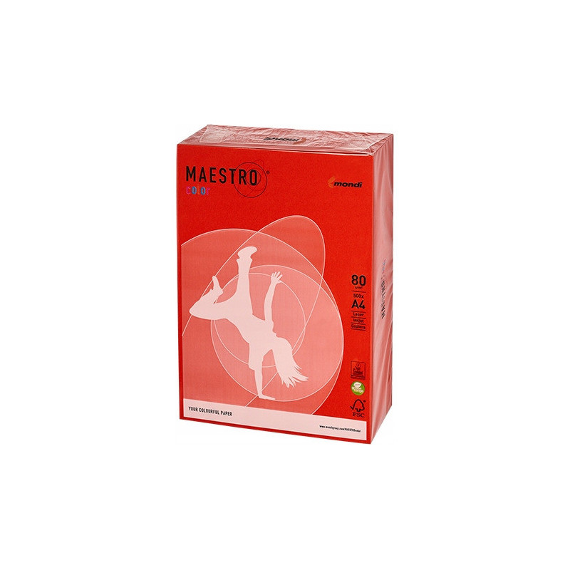 Papier ksero A4 80g MAESTRO COLOR ZR09 czerwień ceglasta Intensywny