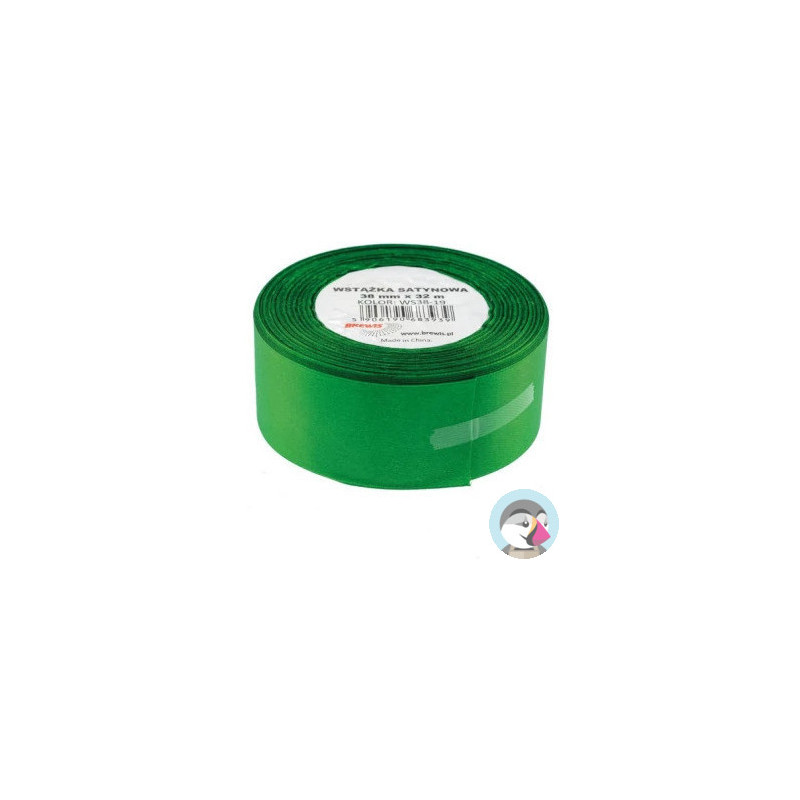 Wstążka satynowa 38mm/32m zielona BREWIS