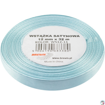 Wstążka satynowa 12mm/32m błękitna BREWIS