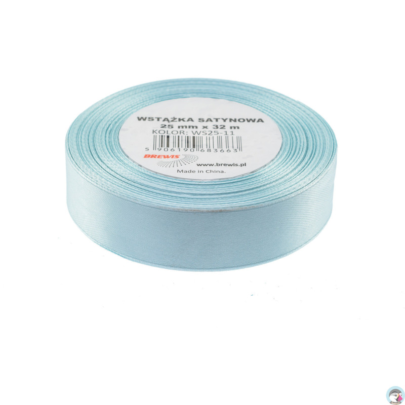Wstążka satynowa 25mm/32m błękitny BREWIS