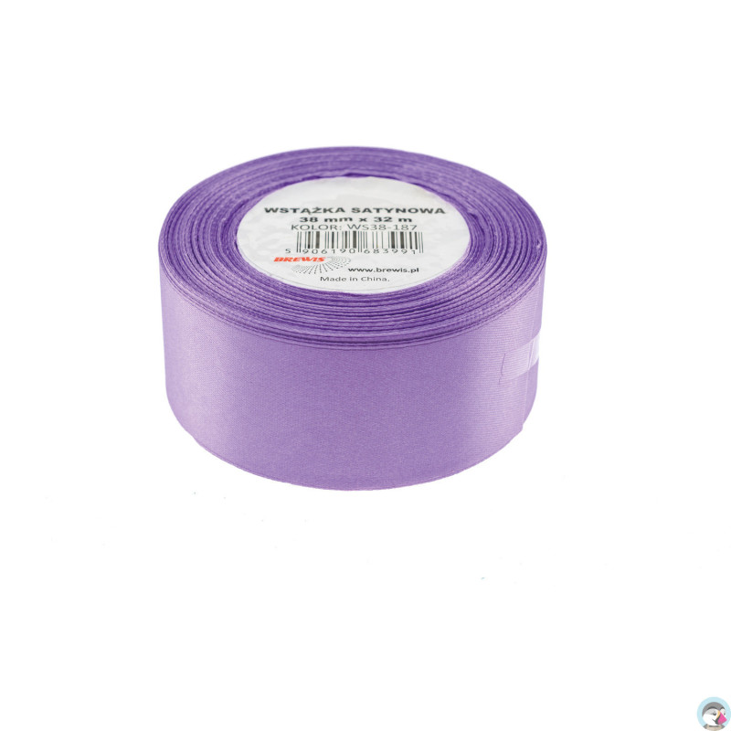 Wstążka satynowa 38mm/32m lawendowy BREWIS