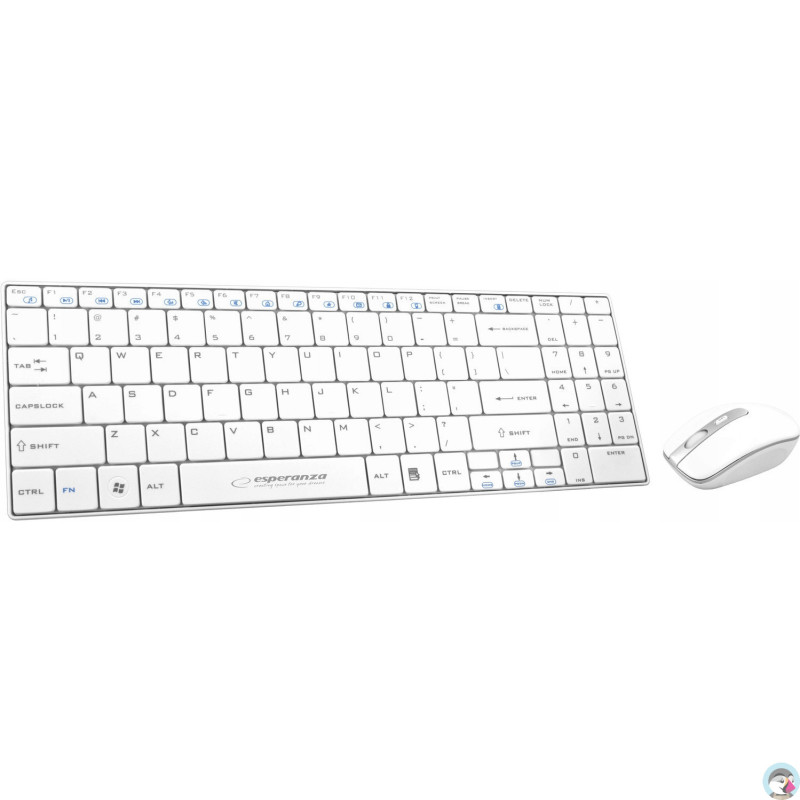 Klawiatura + mysz bezprzewodowa ESPERANZA LIBERTY biała EK122W 2.4GHz