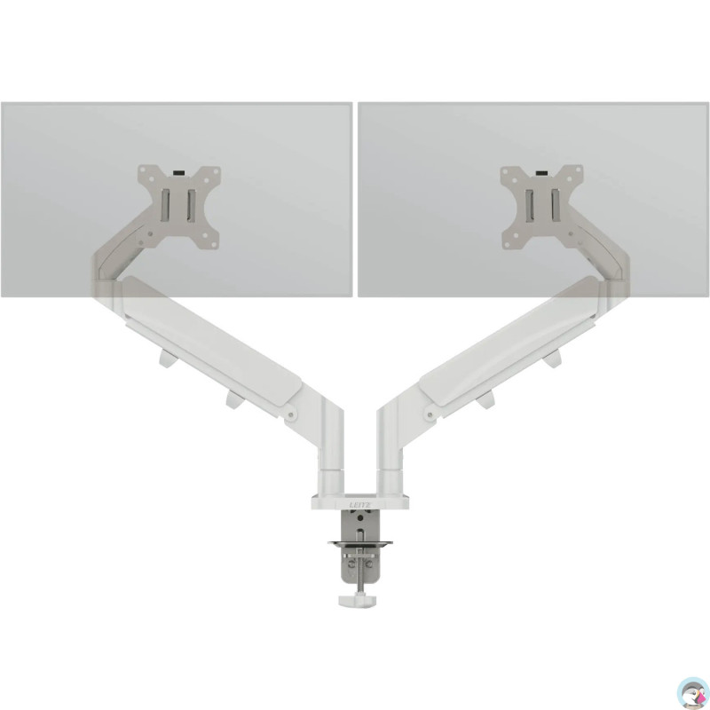 Ramię na dwa monitory Leitz Ergo oszczędzające miejsce na biurku 65370085