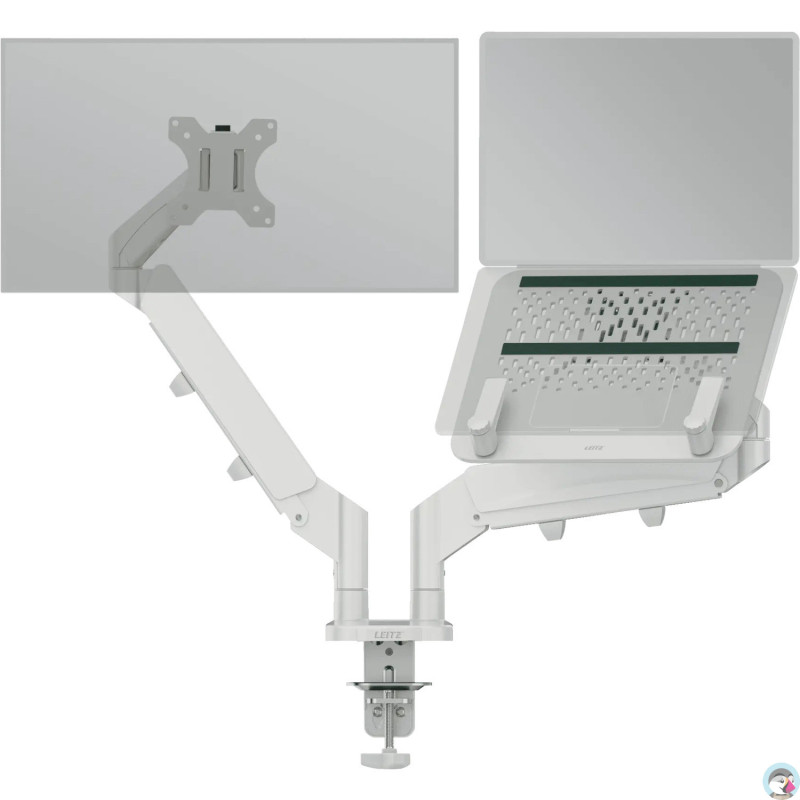 Ramię na monitor i laptopa Leitz Ergo oszczędzające miejsce na biurku 65380085