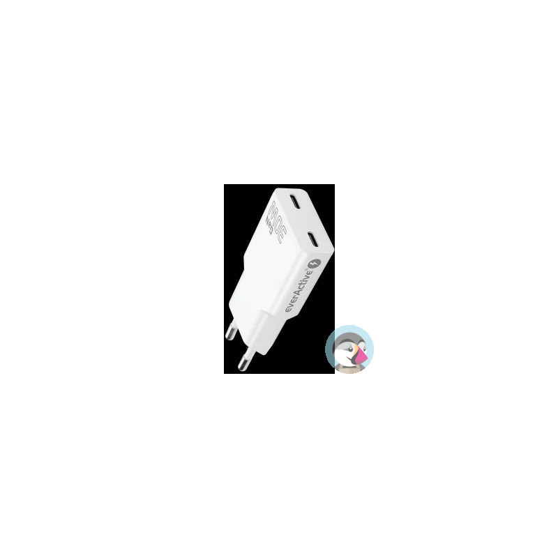 Ładowarka sieciowa 230V EVERACTIVE SC-385Q 2xUSB-C 30W biała