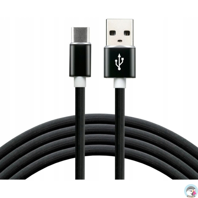 Kabel USB-A - USB-C 1m 3A silikonowy czarny EVERACTIVE (CBS-1CB)