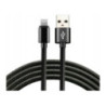 Kabel USB-A - Lightning 1,2m 2,4A pleciony czarny EVERACTIVE (CBB-1.2IB)