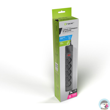 Listwa zasilająca 5g/1,5m czarna PowerGear TRALIS46843 TRACER
