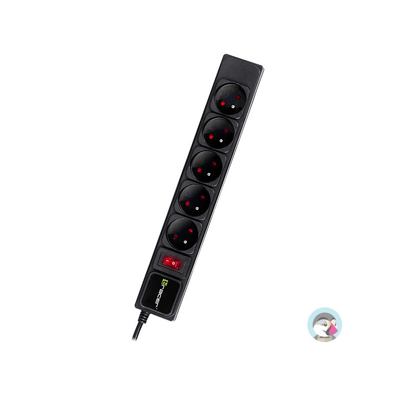Listwa zasilająca 5g/5m czarna PowerGear TRALIS47138 TRACER