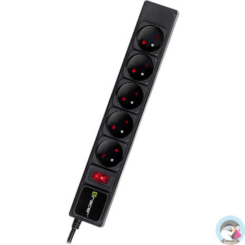 Listwa zasilająca 5g/5m czarna PowerGear TRALIS47138 TRACER