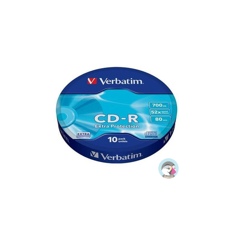 Płyta CD-R 700MB VERBATIM 52x wrap (10) extra protection 43725