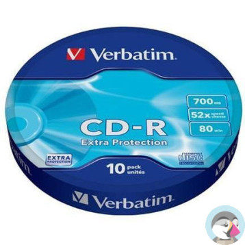 Płyta CD-R 700MB VERBATIM 52x wrap (10) extra protection 43725