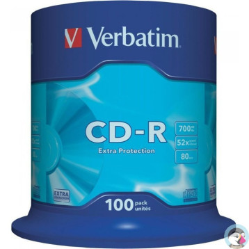 Płyta CD-R 700MB VERBATIM 52x cake (100) Extra Protection 43411