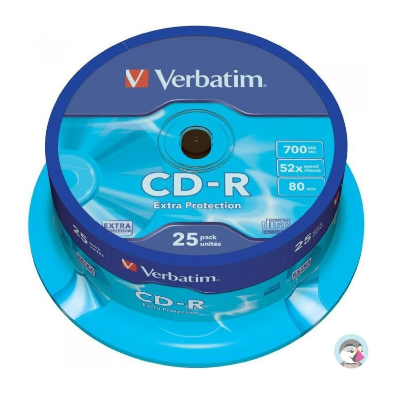 Płyta CD-R 700MB VERBATIM 52x cake (25szt) Extra Protection 43432