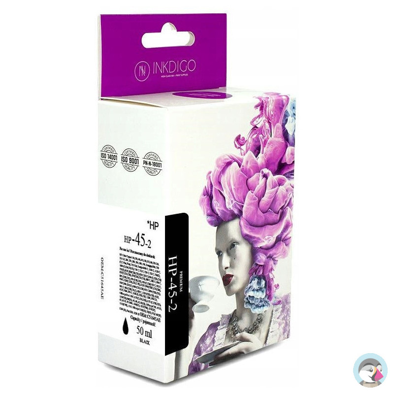 Tusz INKDIGO (HP-45-2) czarny 50ml zamiennik HP (45/51645AE)