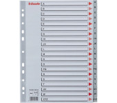Przekładki plastikowe szare PP A4 A-Z alfabetyczne 100112 ESSELTE