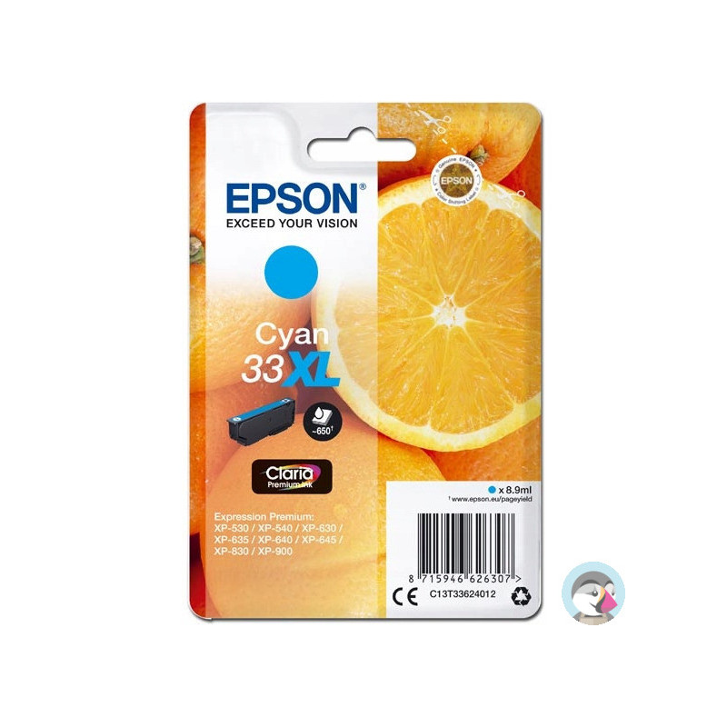 Tusz EPSON (33XL/C13T33624012) niebieski 650str
