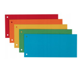 Przekładki kartonowe 1/3 A4 (100 sztuk) mix kolorów (separatory) 624450 ESSELTE