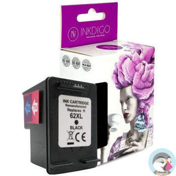 Tusz INKDIGO (HP-62XB-2) czarny 23ml zamiennik HP (62XL/C2P05AE)