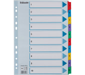 Przekładki kartonowe MYLAR A4 1-10 białe 100161 ESSELTE