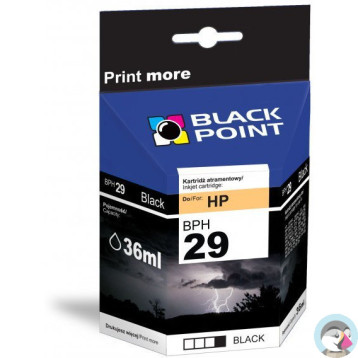 Tusz BLACK POINT (BPH29) czarny 36ml zamiennik HP (29/51629AE) DJ600/660/670/680
