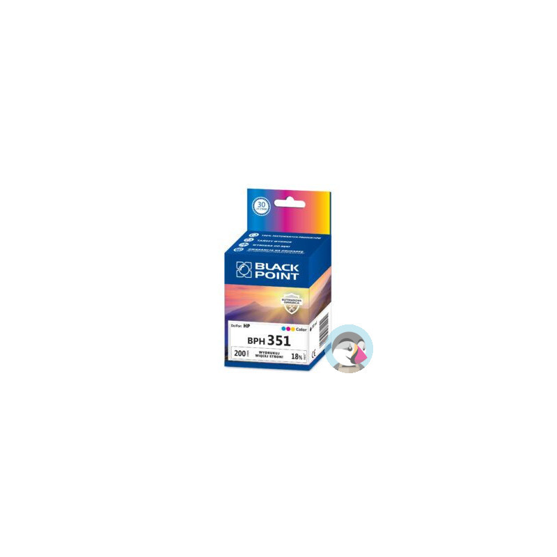 Tusz BLACK POINT (BPH351) kolor 200str zamiennik HP (351/CB337EE) D300/C4200/4340/4380/4400
