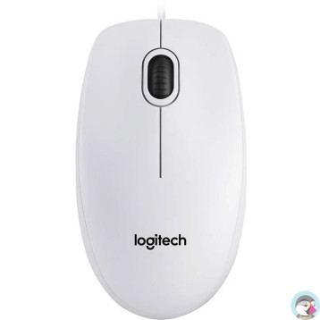 Mysz przewodowa LOGITECH B100 USB biała 910-003360