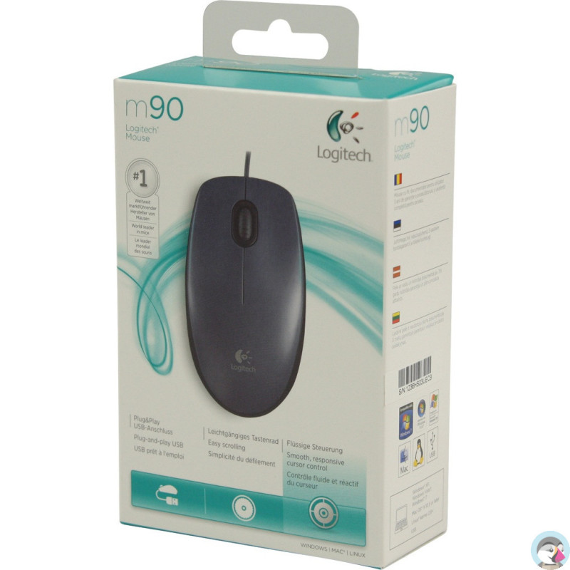 Mysz przewodowa LOGITECH M90 USB czarna 910-001793
