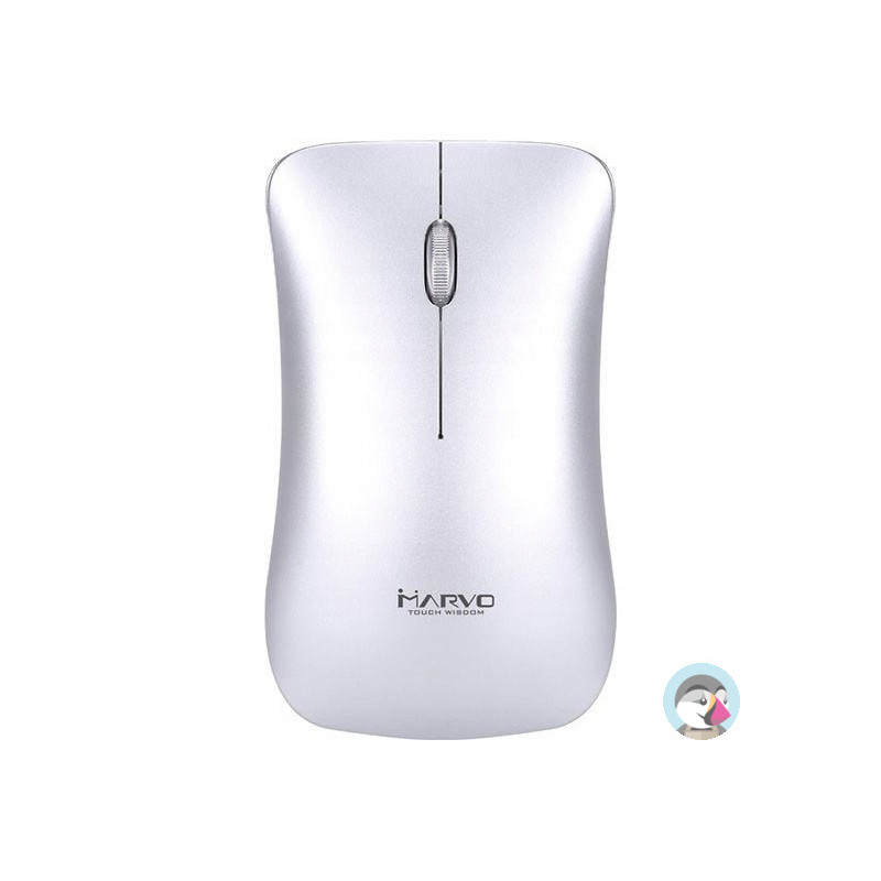 Mysz MARVO DWM102SL optyczna 1200dpi 2,4GHz bezprzewodowa srebrna cicha