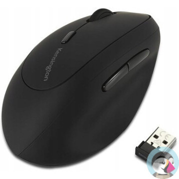Mysz bezprzewodowa Pro Fit Ergo dla osób leworęcznych czarna K79810WW KENSINGTON