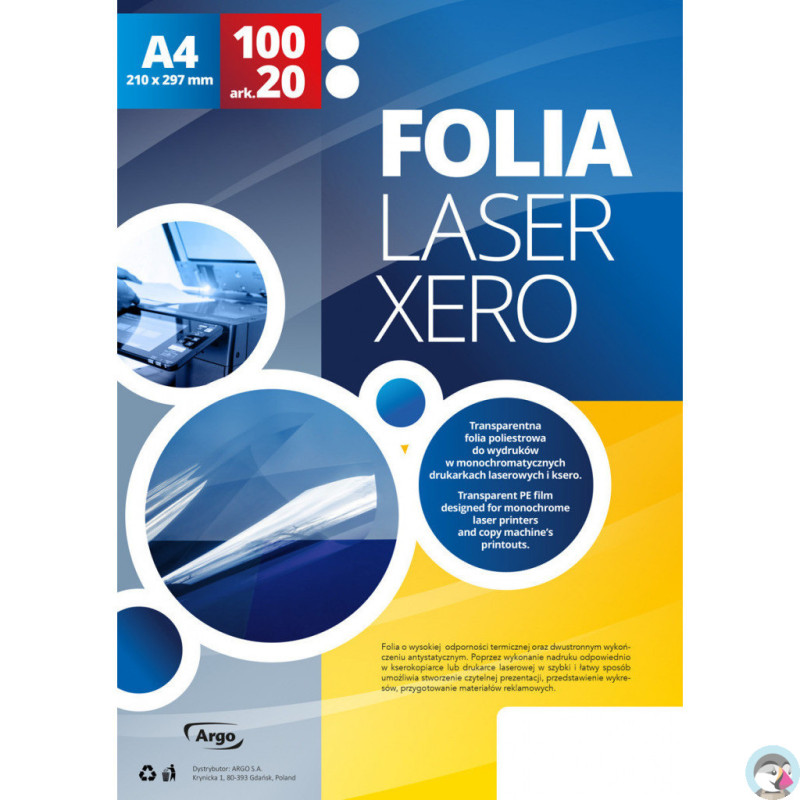 Folia LX do lasera xero/drukarka (100szt.) 413038 ARGO