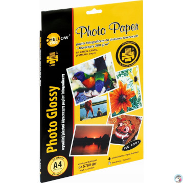 Papier foto YELLOW ONE A4 200g A20 błyszczący (L4G200) LASER 150-1378