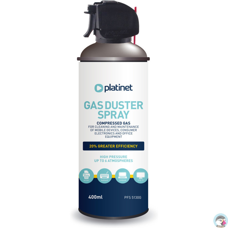 Sprężone powietrze 400ml PLATINET z pistoletem (45084)