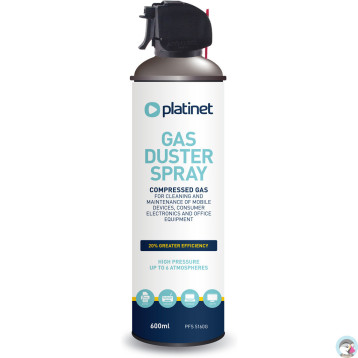 Sprężone powietrze 600ml PLATINET z pistoletem (45085)